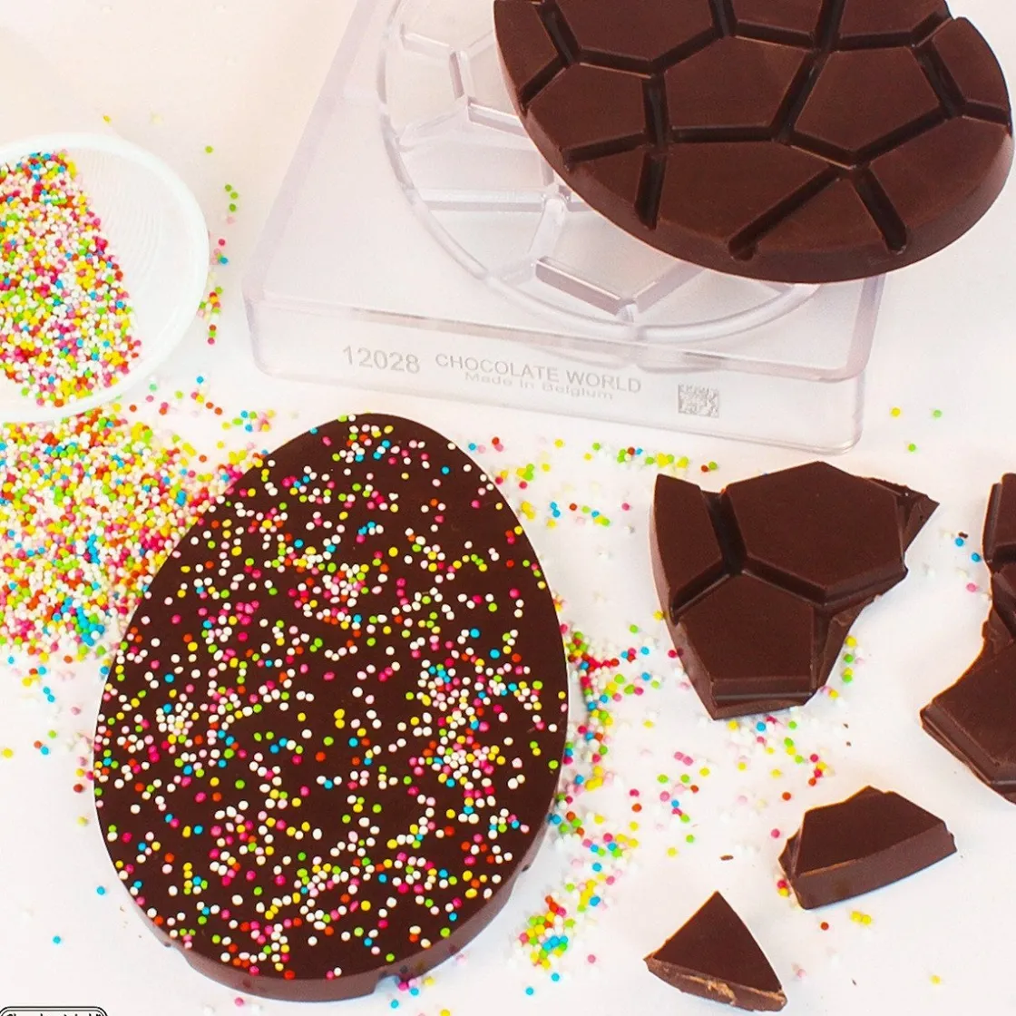 Chocolate World Chocolademal Tablet Paasei (2x)* Tabletten En Repen Vormen