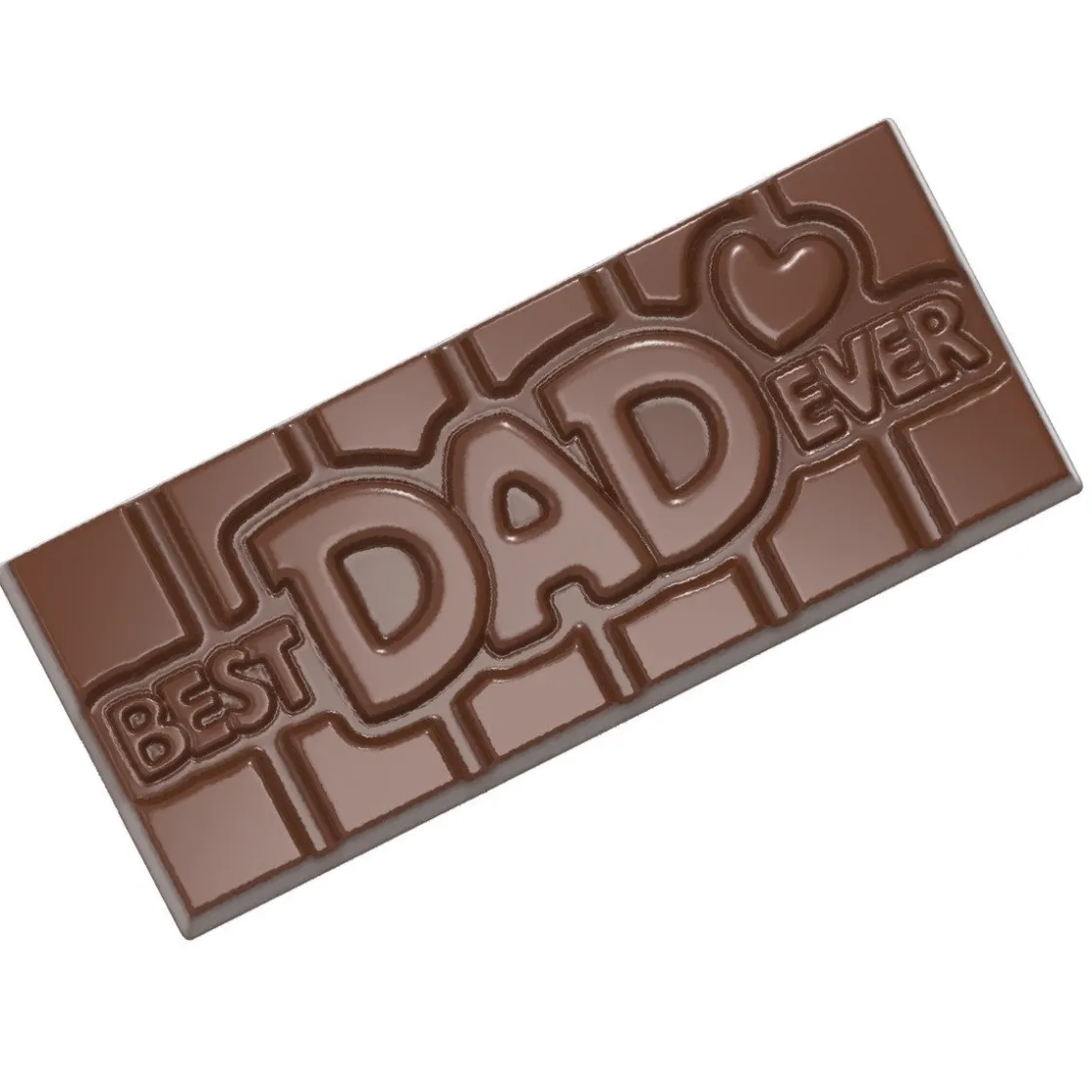 Chocolate World Chocolademal Tablet Best Dad (4x) 118x50mm* Tabletten En Repen Vormen
