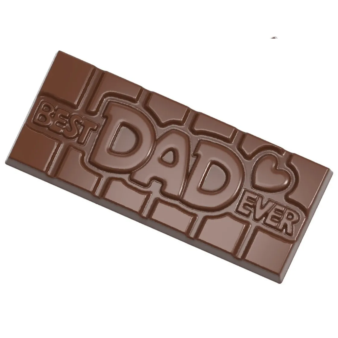 Chocolate World Chocolademal Tablet Best Dad (4x) 118x50mm* Tabletten En Repen Vormen