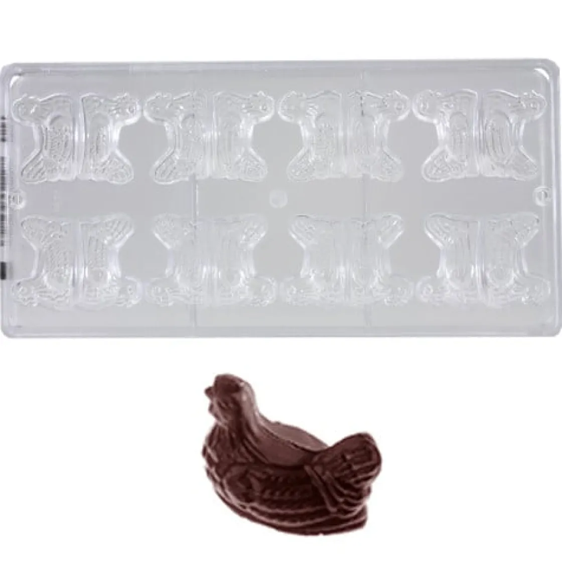 Chocolate World Chocolademal Kip (16x) 44x29x12 mm* Figuur Mallen