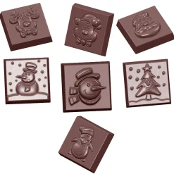 Chocolate World Chocolademal Kerst Ass. (21x) 31x10mm* Figuur Mallen
