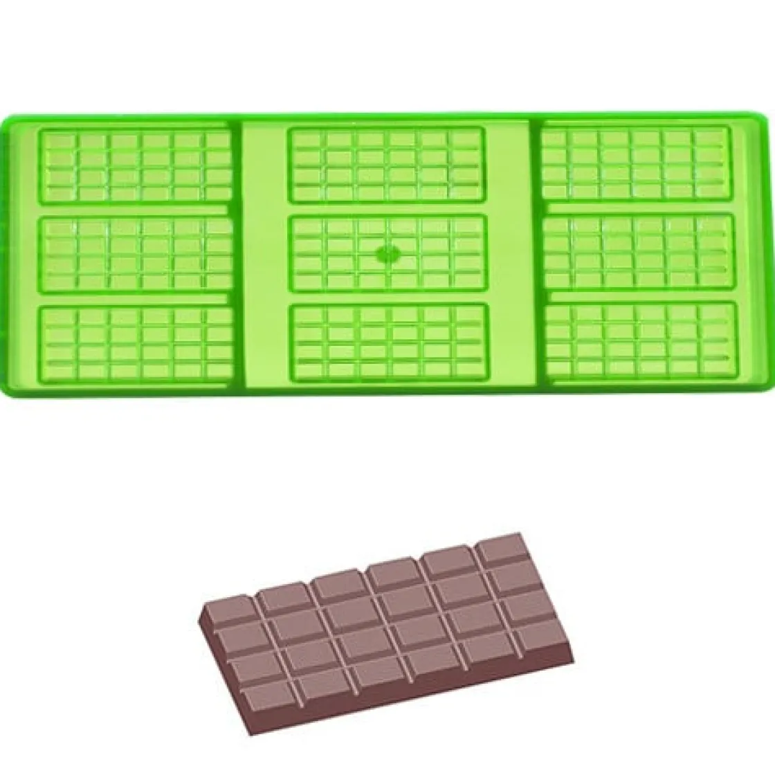 Chocolate World Chocolademal GL Tabletje (9x) 67x33x5mm*** Tabletten En Repen Vormen