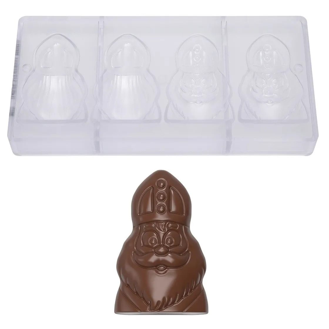 Chocolate World Chocolademal Sinterklaas (4x) 91x59x23mm* Figuur Mallen