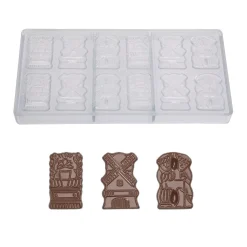 Chocolate World Chocolademal Vintage (12x) 53x36x3mm* Figuur Mallen