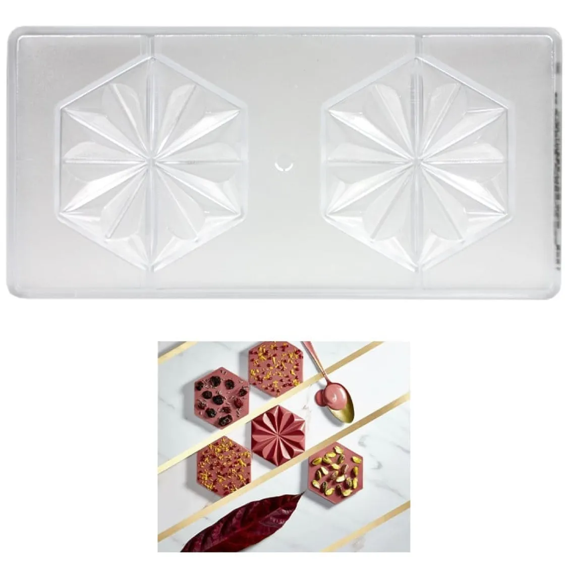 Chocolate World Chocolademal 'Ruby' (2x) 9x10cm* Tabletten En Repen Vormen