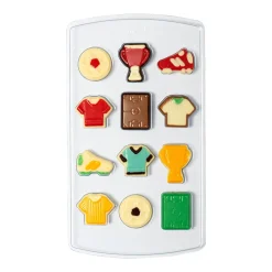 Decora Chocolademal Kit Voetbal (12) (Incl. zakjes en stickers)* Figuur Mallen