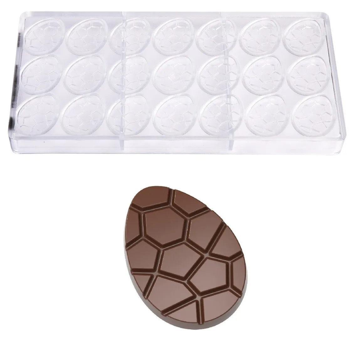 Chocolate World Chocolademal Paasei Karak (21x) 40x29x5mm* Tabletten En Repen Vormen