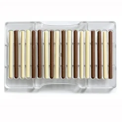 Decora Chocolademal Sigaar (18x) 0,8x8,5 cm*** Figuur Mallen