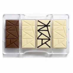 Decora Chocolademal Strepen Tablet (4x) 8,5x4,2 cm* Tabletten En Repen Vormen
