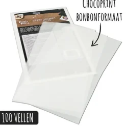 Prints on Pastry Chocoprint sheets Bonbon-formaat (100 vellen)* Eetbaar Papier