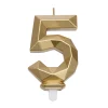 Overig Cijferkaars Geo Goud #5* Kaarsjes En Vuurwerk