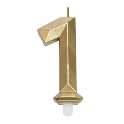 Overig Cijferkaars Geo Goud #1* Kaarsjes En Vuurwerk