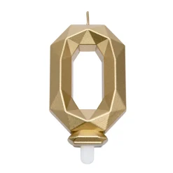 Overig Cijferkaars Geo Goud #0* Kaarsjes En Vuurwerk