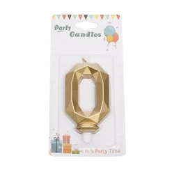 Overig Cijferkaars Geo Goud #0* Kaarsjes En Vuurwerk