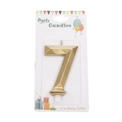 Overig Cijferkaars Geo Goud #7* Kaarsjes En Vuurwerk