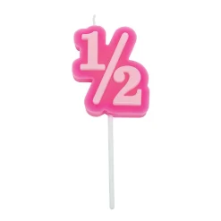 Overig Cijferkaars Roze #1/2*** Kaarsjes En Vuurwerk
