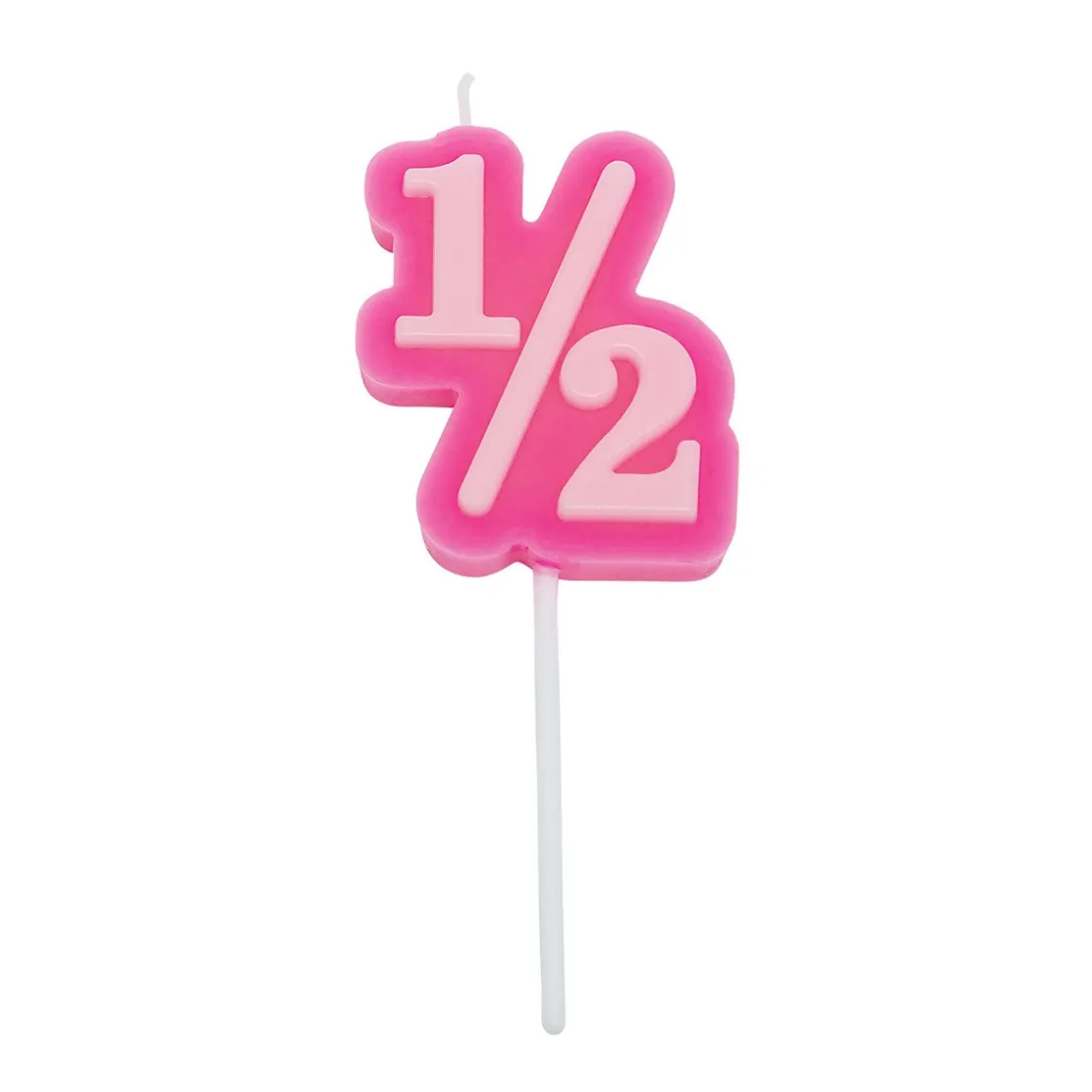 Overig Cijferkaars Roze #1/2*** Kaarsjes En Vuurwerk