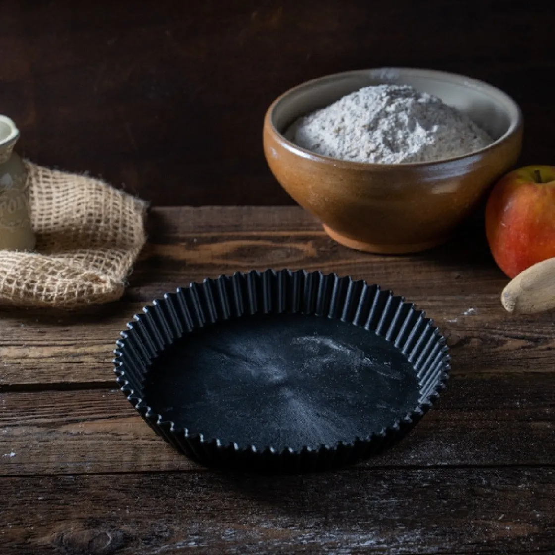 Clean Baking Products CleanBaking Kunststof Vlaaipan Gekarteld Ø16,5cm* Ronde Bakvormen