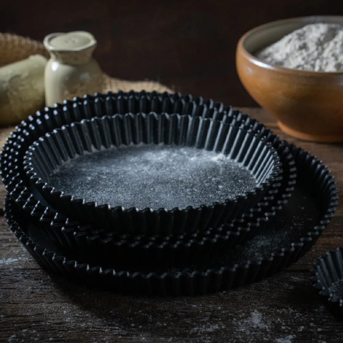 Clean Baking Products CleanBaking Kunststof Vlaaipan Gekarteld Ø18,5cm* Ronde Bakvormen