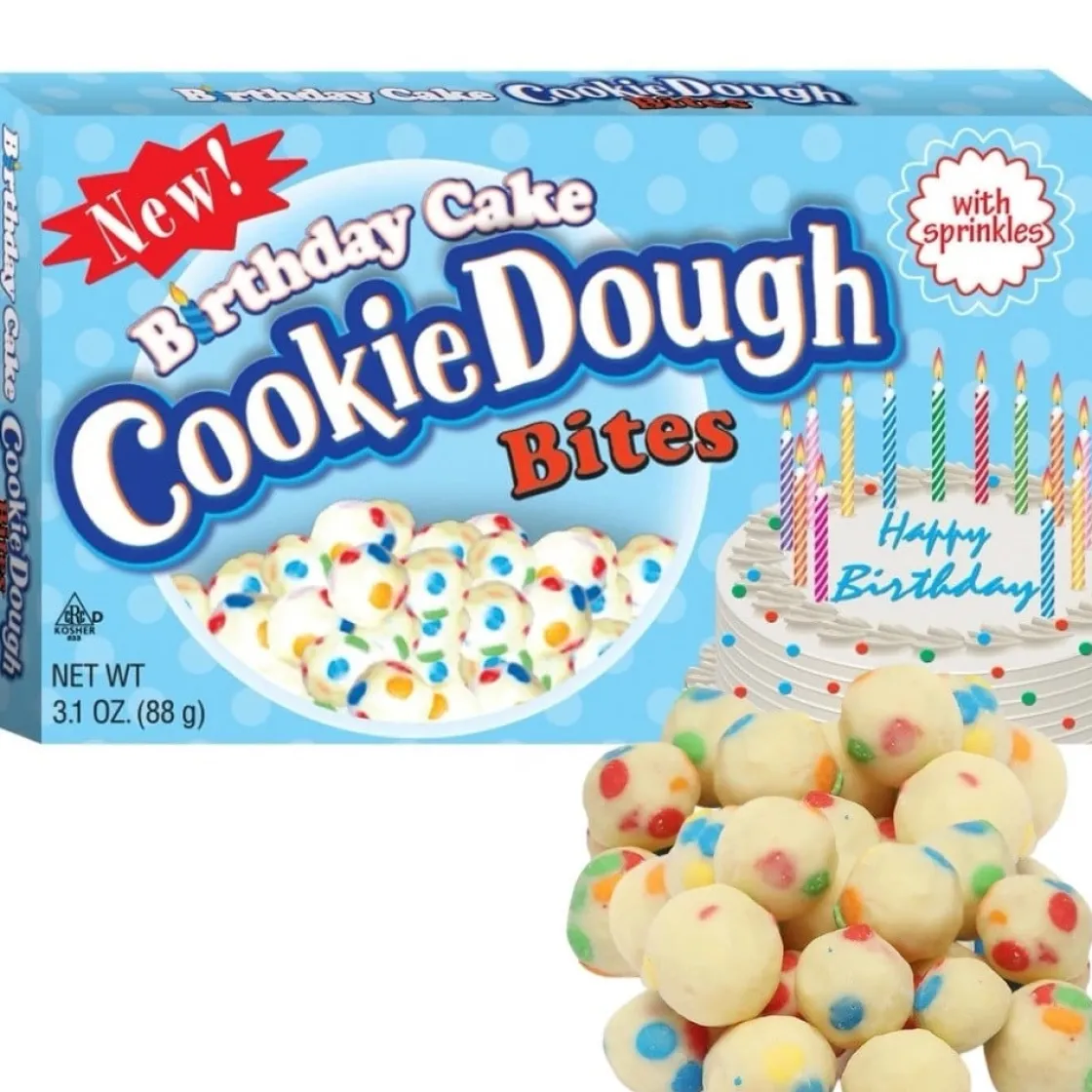 Overig Cookie Dough Bites Birthday Cake 88g* Ijsdips|Eetbare Strooisels