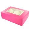 Culpitt Cupcake Doosje 6/12 Roze (tray-venster) 20st.* Cupcake Doosjes