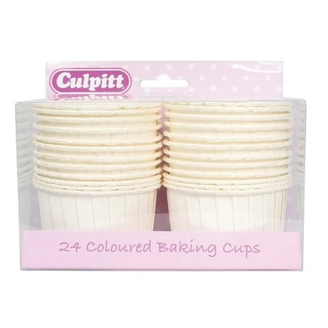 Culpitt Cupcake Vormpjes Wit/Ivoor 60mm 24st.* Bakvormen Papier