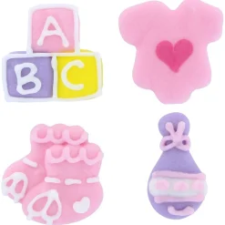 Culpitt Suikerdecoratie ABC Baby Roze 12st.* Figuur Decoraties