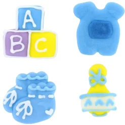 Culpitt Suikerdecoratie ABC Baby Blauw 12st.* Figuur Decoraties