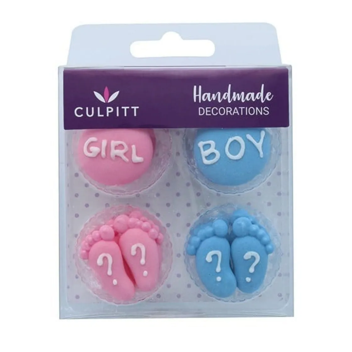 Culpitt Suikerdecoratie Boy Or Girl 25mm 12st.* Figuur Decoraties