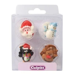 Culpitt Suikerdecoratie Kerstfiguren 12st.* Figuur Decoraties