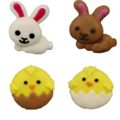 Culpitt Suikerdecoratie Konijn en Kuiken 12st.* Figuur Decoraties