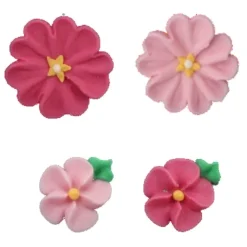 Culpitt Suikerdecoratie Madeliefjes Assortiment Roze 14st.* Bloem Decoraties