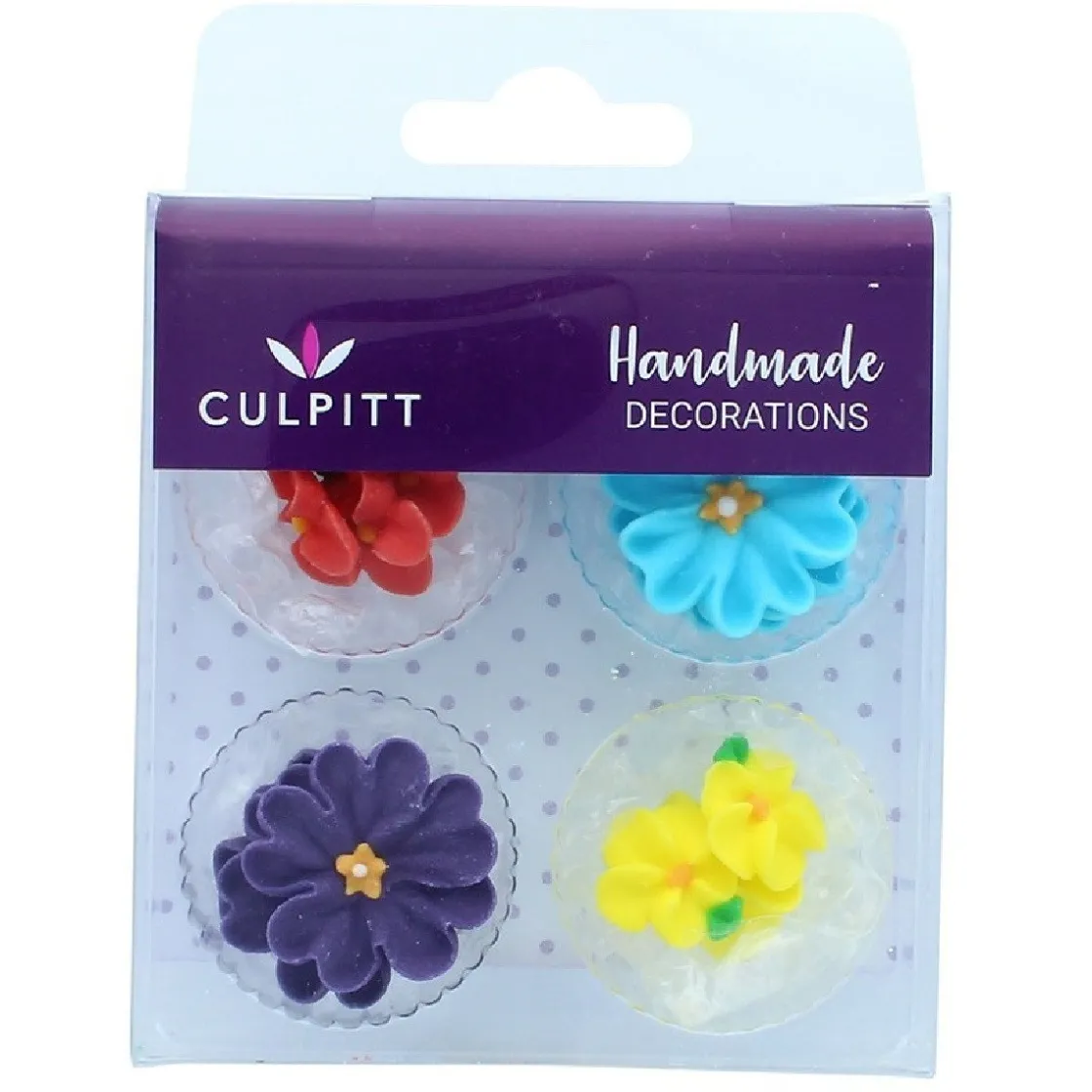 Culpitt Suikerdecoratie Madeliefjes Assortiment Gekleurd 14s* Bloem Decoraties