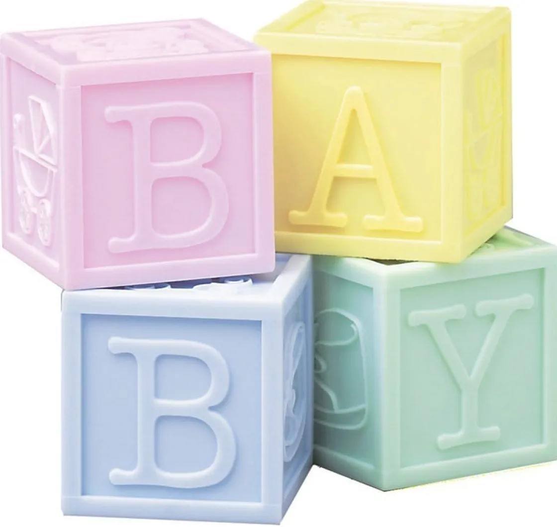 Culpitt Taartdecoratie Baby Blokken Set/4* Geboortefiguren