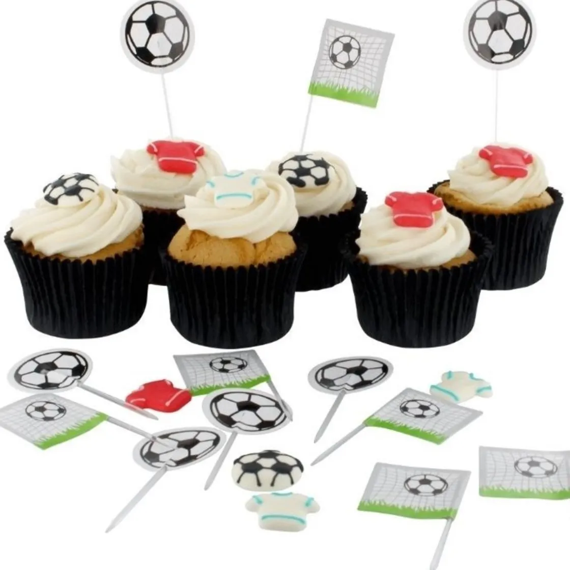 Culpitt Taartdecoratie Prikkers Voetbal 80mm 24st.* Ijsprikkers|Prikkers En Ringen