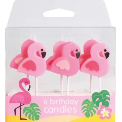 Culpitt Taartkaarsjes Flamingo 6st.* Kaarsjes En Vuurwerk