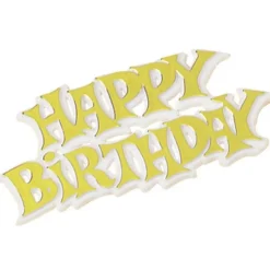 Culpitt Taarttopper Happy Birthday Goud 7,5cm 50st.* Taartsets En Toppers