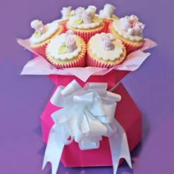 BrandNewCake Cupcake Doos Boeket Wit Ø18x19cm* Cupcake Doosjes