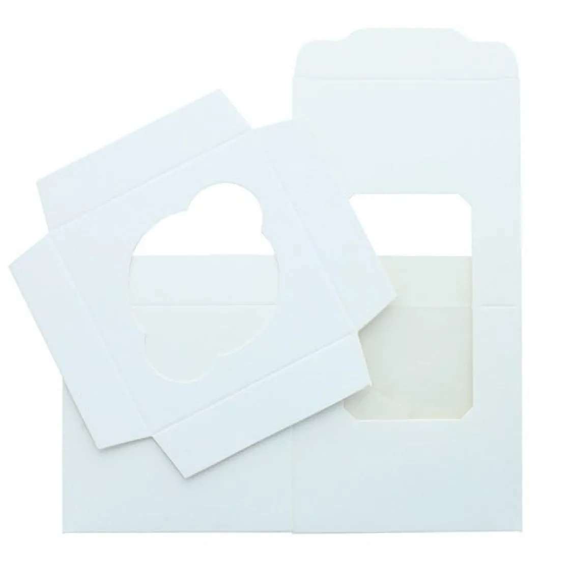 BrandNewCake Cupcake Doosje 1 Wit (incl. tray met venster) 25st.* Cupcake Doosjes