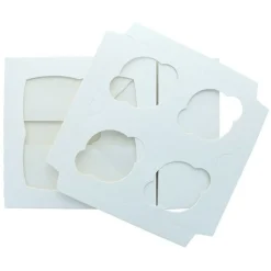 BrandNewCake Cupcake Doosje 4 Wit (incl. tray met venster) 25st.* Cupcake Doosjes