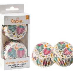 Decora Cupcake Vormpjes Ballon Ø50x32(h)mm 36 stuks* Bakvormen Papier