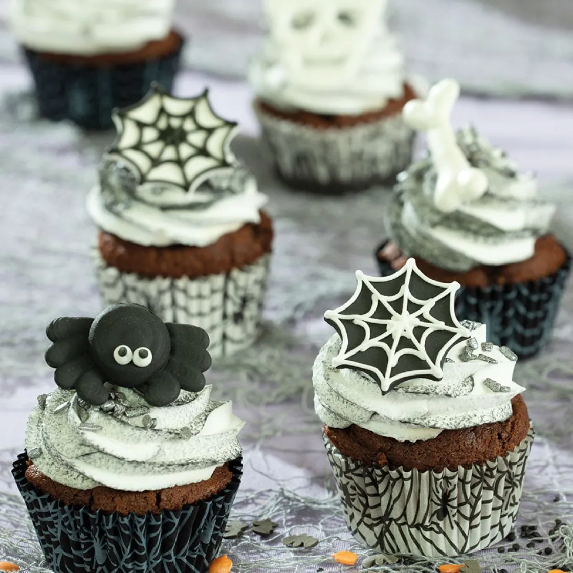 Decora Cupcake Vormpjes Halloween Spinnenweb Ø50x32(h) cm 36 stuks* Bakvormen Papier