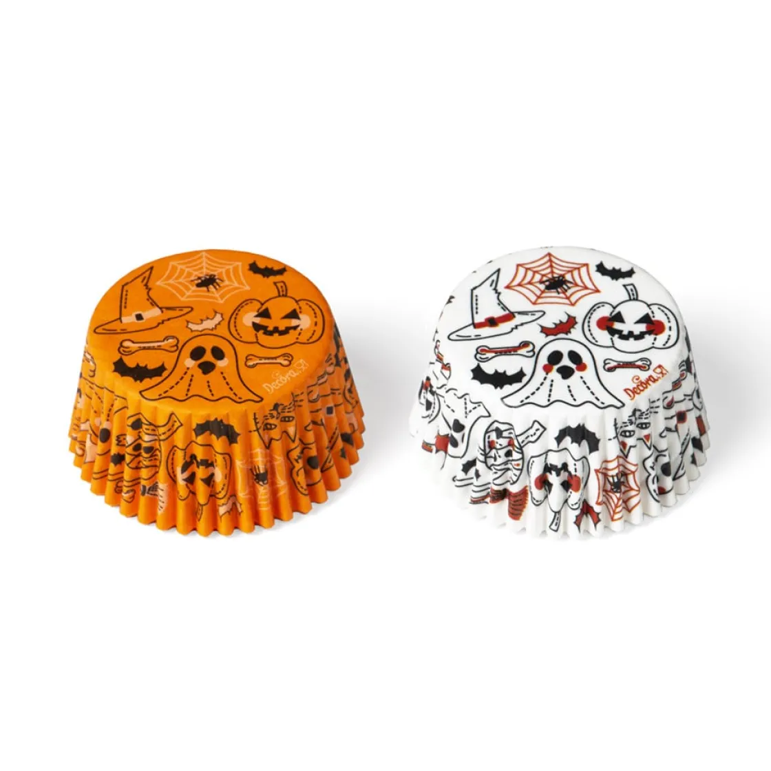 Decora Cupcake Vormpjes Halloween Pompoen & Geest Ø50x32(h) mm 36st* Bakvormen Papier