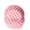 House of Marie Cupcake Vormpjes HoM Boerenbont Ruit Rood 50x33mm. 50st.* Bakvormen Papier