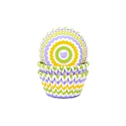House of Marie Cupcake Vormpjes HoM Chevron Lente 50x33mm. 50st.* Bakvormen Papier