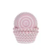 House of Marie Cupcake Vormpjes HoM Chevron Roze 50x33mm. 50st.*** Bakvormen Papier