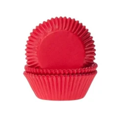 House of Marie Cupcake Vormpjes HoM Dieprood 50x33mm. 500st.* Bakvormen Papier