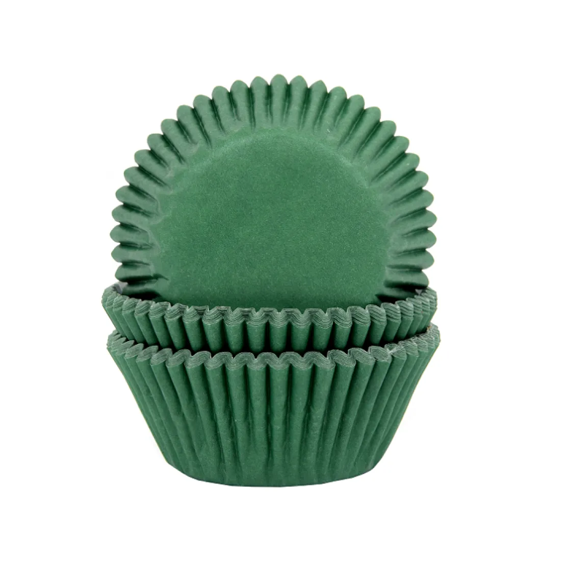 House of Marie Cupcake Vormpjes HoM Donker Groen 50x33mm. 50st.* Bakvormen Papier