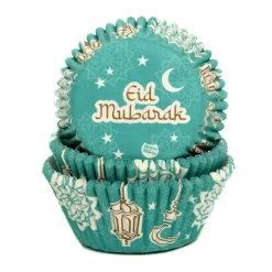 House of Marie Cupcake Vormpjes HoM Eid Mubarak 50x33mm. 50st.* Bakvormen Papier