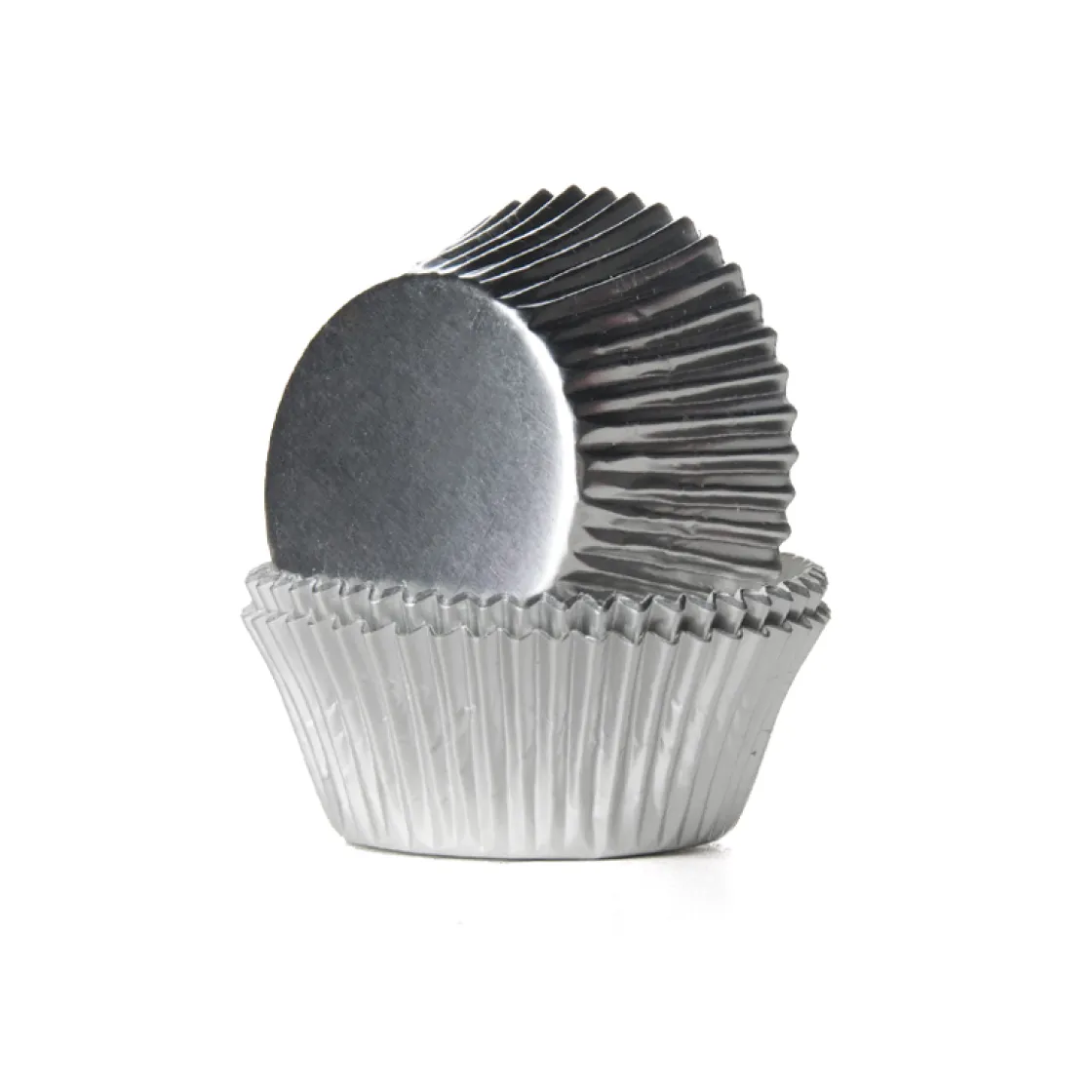 House of Marie Cupcake Vormpjes HoM Folie Zilver 51x38mm. 24st.* Bakvormen Papier
